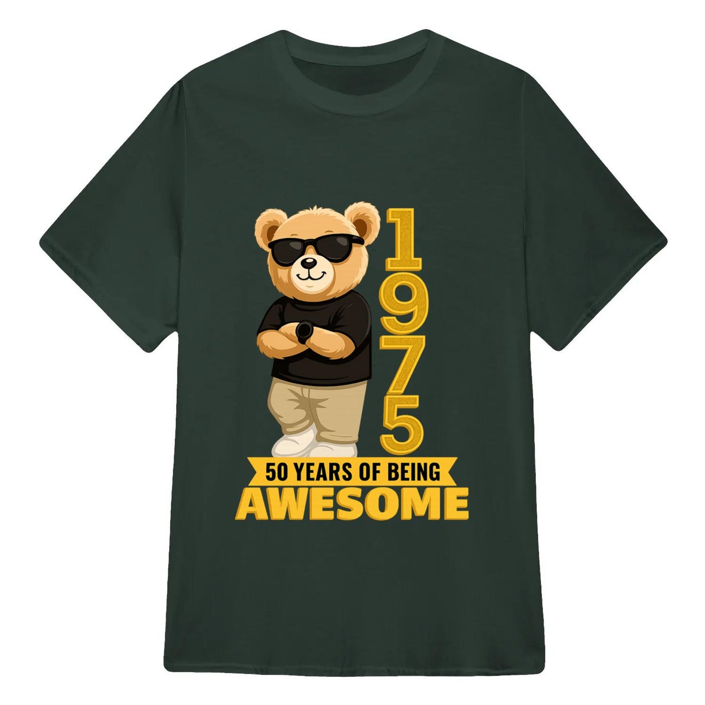 Chilling Bear Birthday Gift Idea For Men Custom Year and Age T-shirt Classic Unisex T-Shirt | 5To9Style