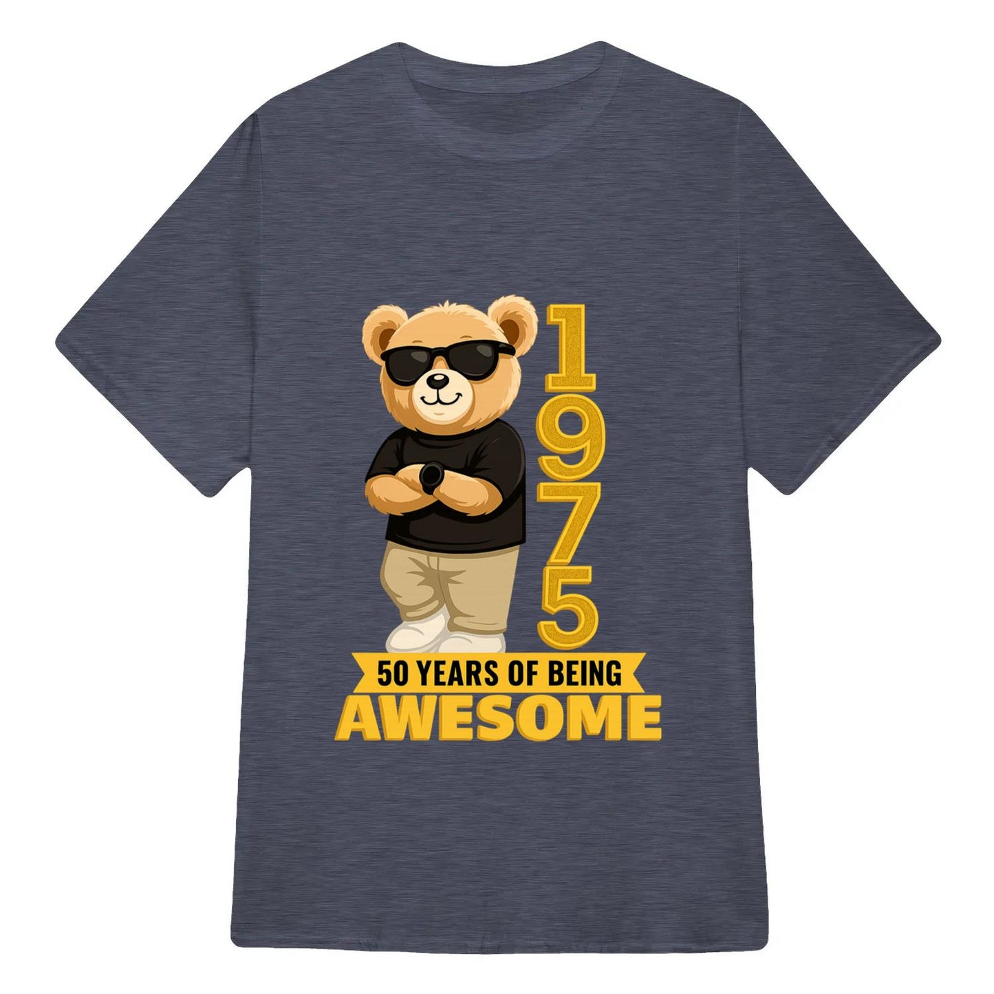 Chilling Bear Birthday Gift Idea For Men Custom Year and Age T-shirt Classic Unisex T-Shirt | 5To9Style
