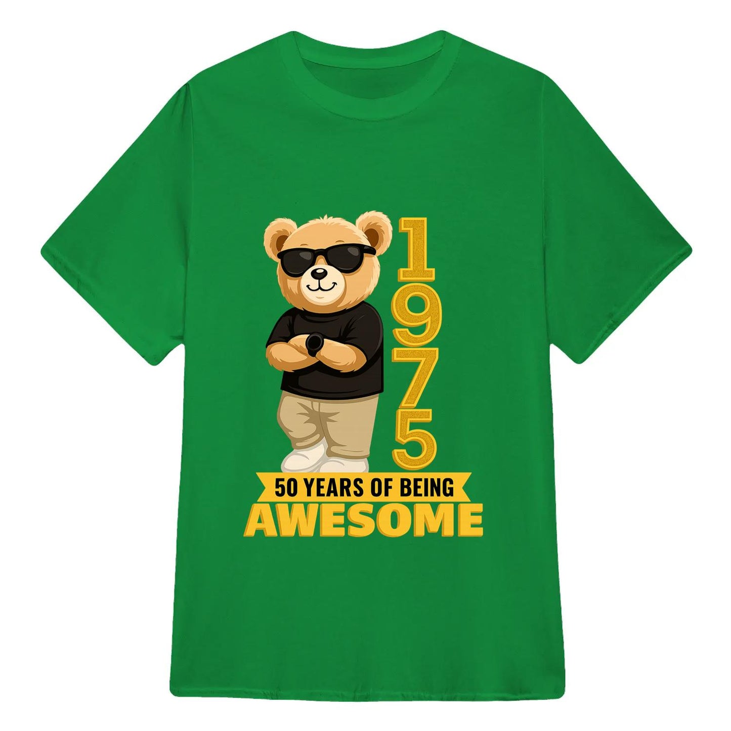 Chilling Bear Birthday Gift Idea For Men Custom Year and Age T-shirt Classic Unisex T-Shirt | 5To9Style