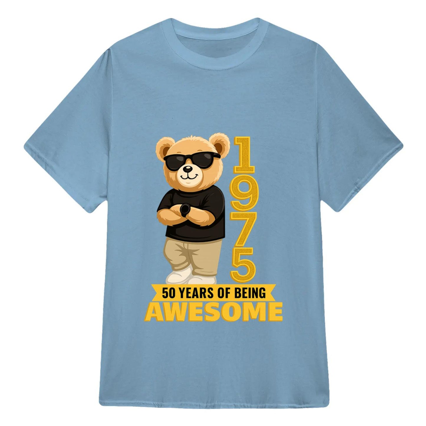 Chilling Bear Birthday Gift Idea For Men Custom Year and Age T-shirt Classic Unisex T-Shirt | 5To9Style