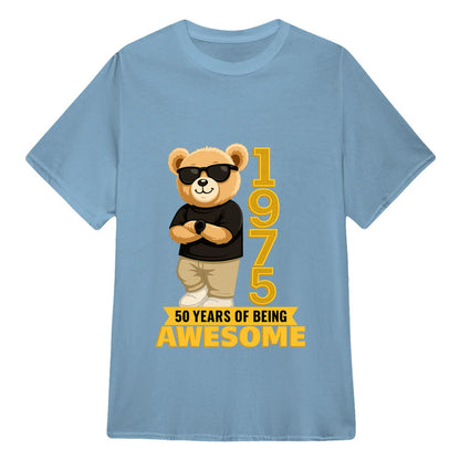 Chilling Bear Birthday Gift Idea For Men Custom Year and Age T-shirt Classic Unisex T-Shirt | 5To9Style