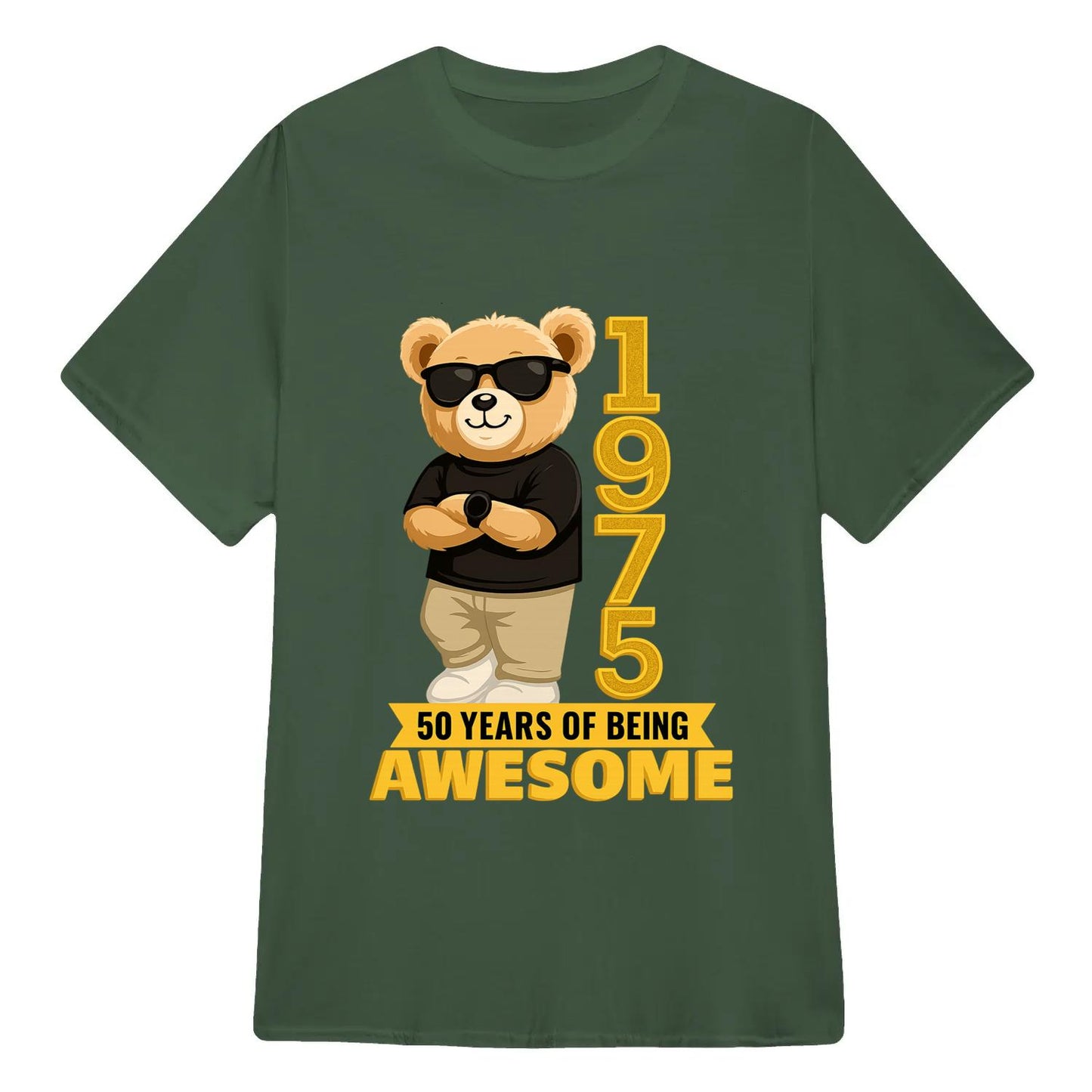 Chilling Bear Birthday Gift Idea For Men Custom Year and Age T-shirt Classic Unisex T-Shirt | 5To9Style