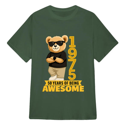 Chilling Bear Birthday Gift Idea For Men Custom Year and Age T-shirt Classic Unisex T-Shirt | 5To9Style