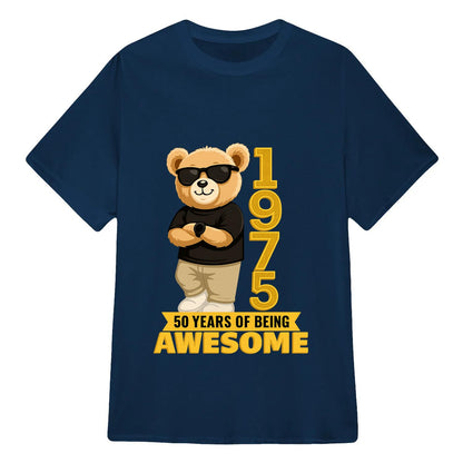 Chilling Bear Birthday Gift Idea For Men Custom Year and Age T-shirt Classic Unisex T-Shirt | 5To9Style