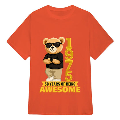 Chilling Bear Birthday Gift Idea For Men Custom Year and Age T-shirt Classic Unisex T-Shirt | 5To9Style