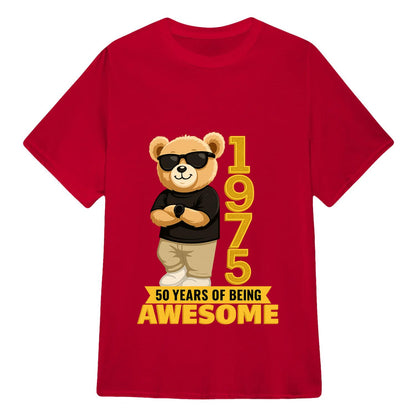 Chilling Bear Birthday Gift Idea For Men Custom Year and Age T-shirt Classic Unisex T-Shirt | 5To9Style