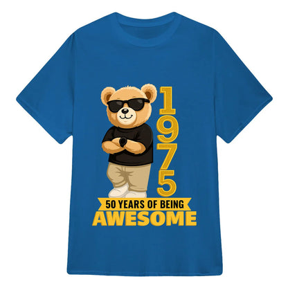 Chilling Bear Birthday Gift Idea For Men Custom Year and Age T-shirt Classic Unisex T-Shirt | 5To9Style