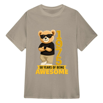 Chilling Bear Birthday Gift Idea For Men Custom Year and Age T-shirt Classic Unisex T-Shirt | 5To9Style
