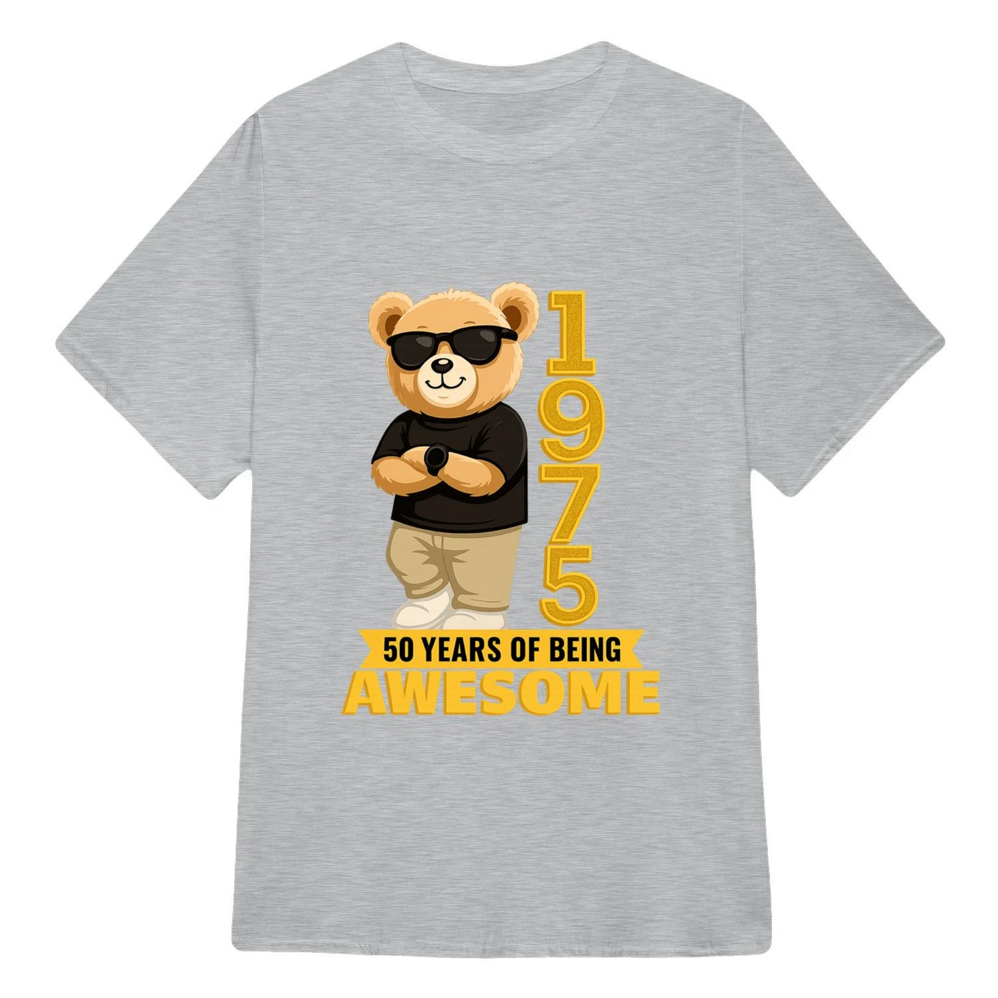 Chilling Bear Birthday Gift Idea For Men Custom Year and Age T-shirt Classic Unisex T-Shirt | 5To9Style