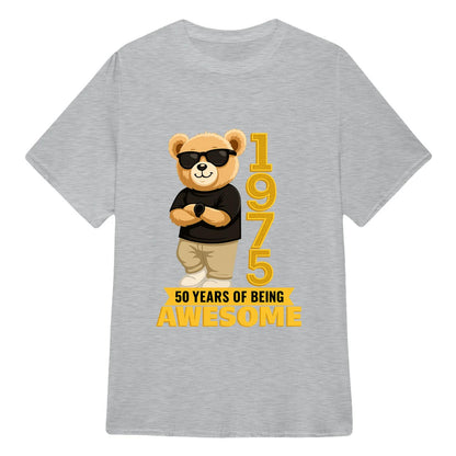 Chilling Bear Birthday Gift Idea For Men Custom Year and Age T-shirt Classic Unisex T-Shirt | 5To9Style