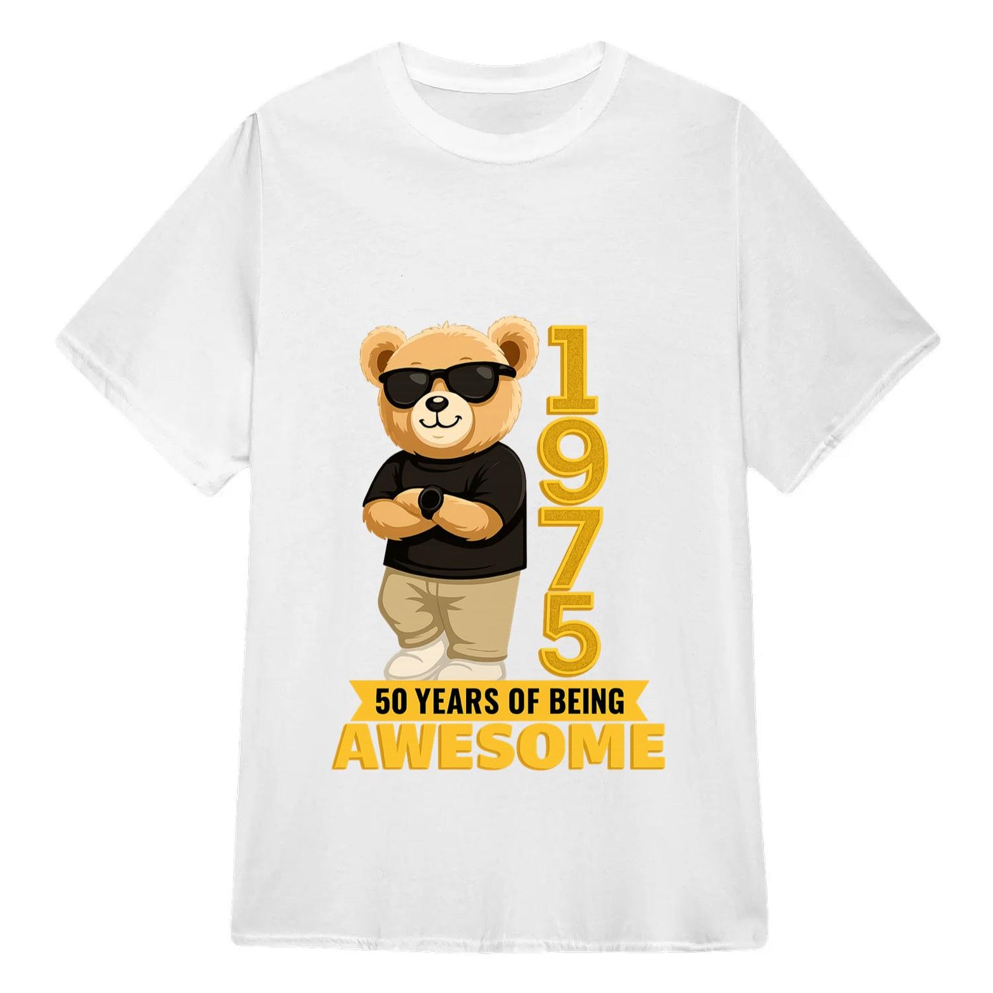 Chilling Bear Birthday Gift Idea For Men Custom Year and Age T-shirt Classic Unisex T-Shirt | 5To9Style