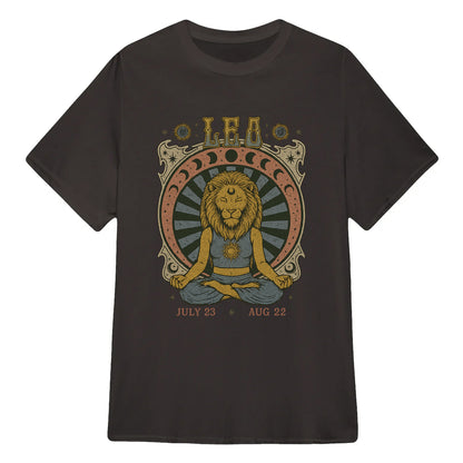 Leo Zodiac Meditation Moon Phase Yoga Classic Unisex T-Shirt | 5To9Style