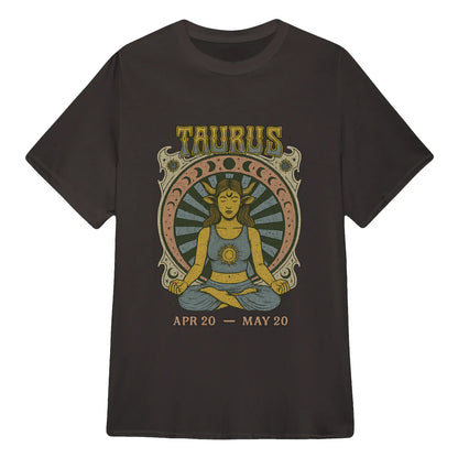 Taurus Zodiac Meditation Moon Phase Yoga Classic Unisex T-Shirt | 5To9Style