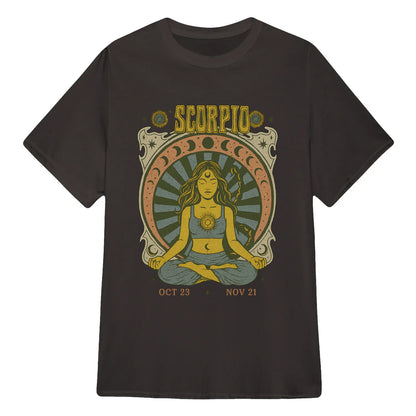 Scorpio Zodiac Meditation Moon Phase Yoga Classic Unisex T-Shirt | 5To9Style