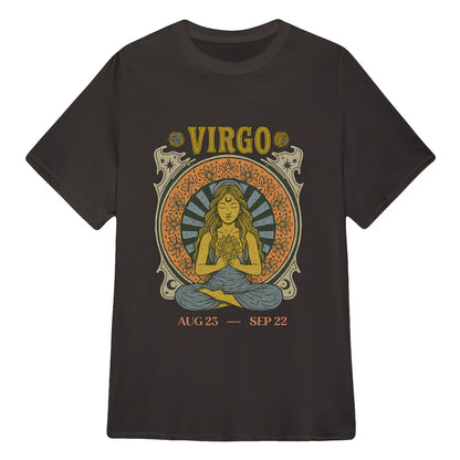 Virgo Zodiac Meditation Moon Phase Yoga Classic Unisex T-Shirt | 5To9Style