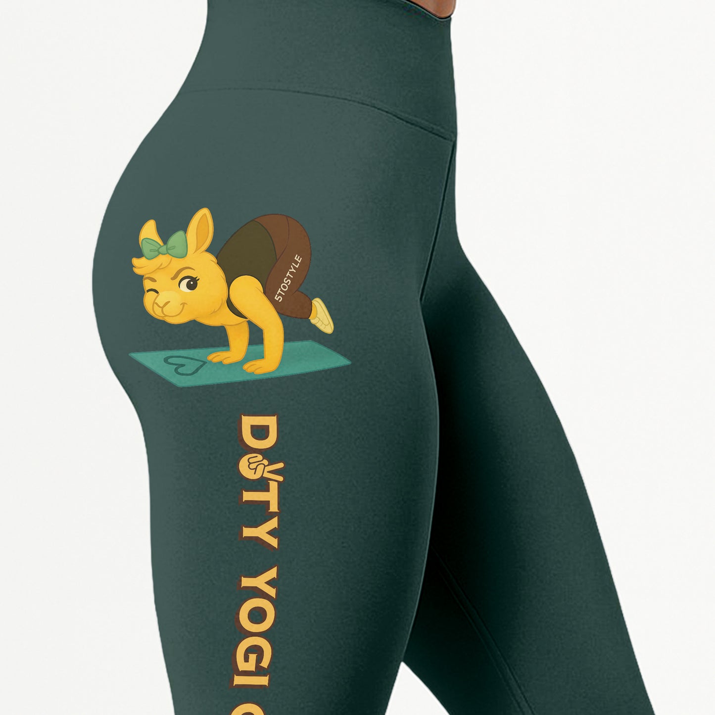 Dirty Yogi Club Chill Llama Yoga Pants All-Over Print Women's High Waist Leggings | 5To9Style
