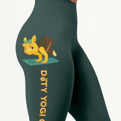 Dirty Yogi Club Chill Llama Yoga Pants All-Over Print Women's High Waist Leggings | 5To9Style