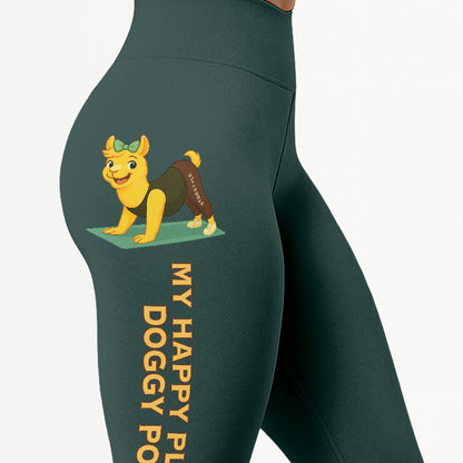 My Happy Place Chill Llama Yoga Pants All-Over Print Women's High Waist Leggings | 5To9Style