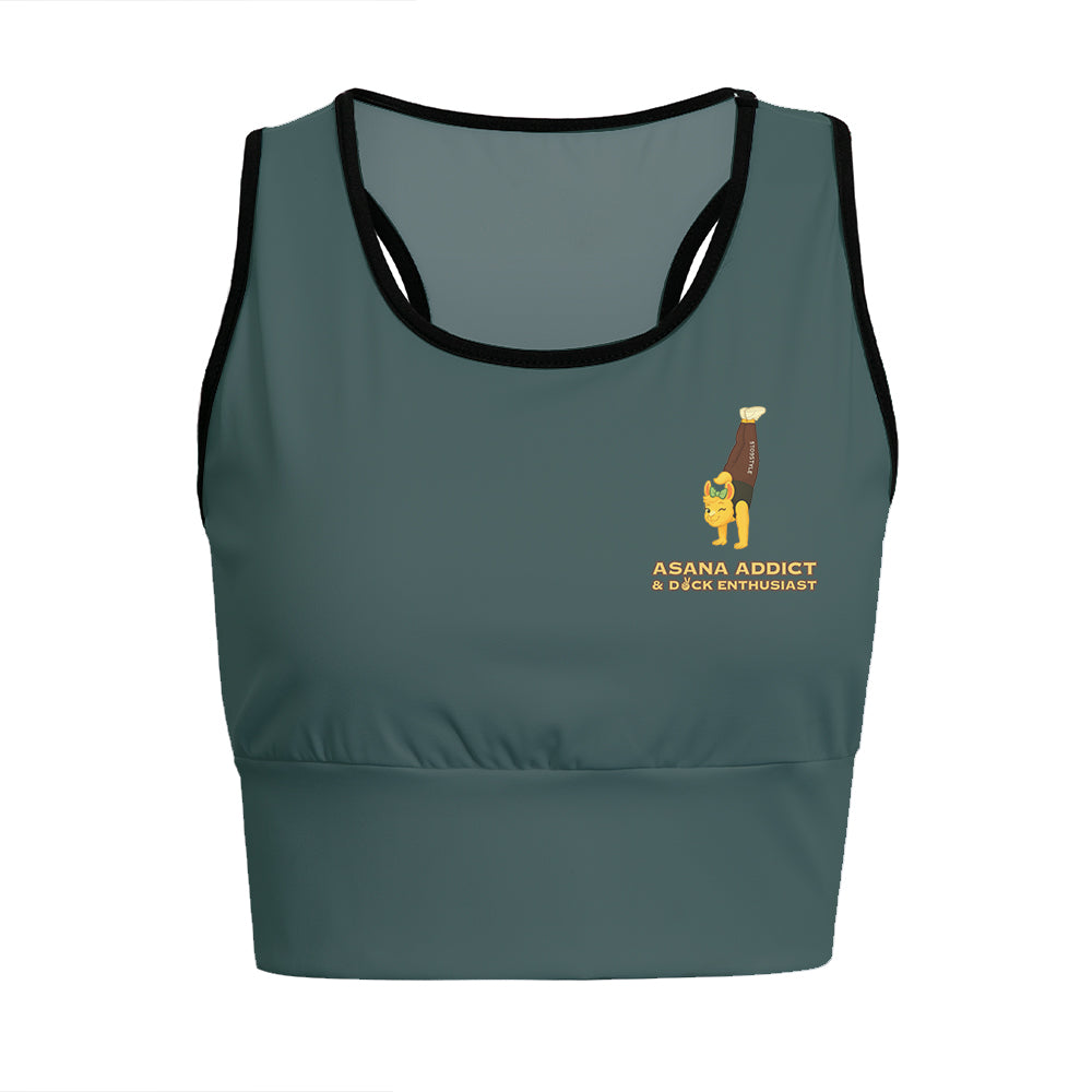 Asana Addict & Dck Enthusiast Chill Llama Yoga Women's Sports Bra