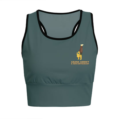 Asana Addict & Dck Enthusiast Chill Llama Yoga Women's Sports Bra