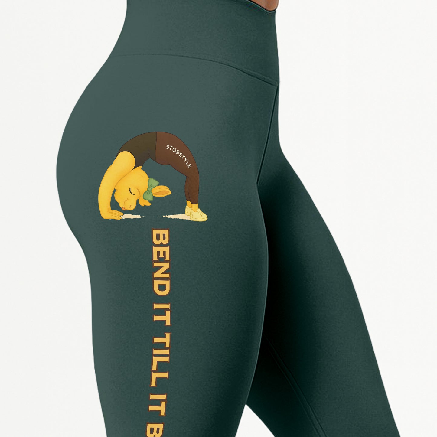 Bend It Till It Breaks Chill Llama Yoga Pants All-Over Print Women's High Waist Leggings | 5To9Style