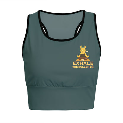 Exhale The Bullsh Chill Llama Yoga Women's Sports Bra