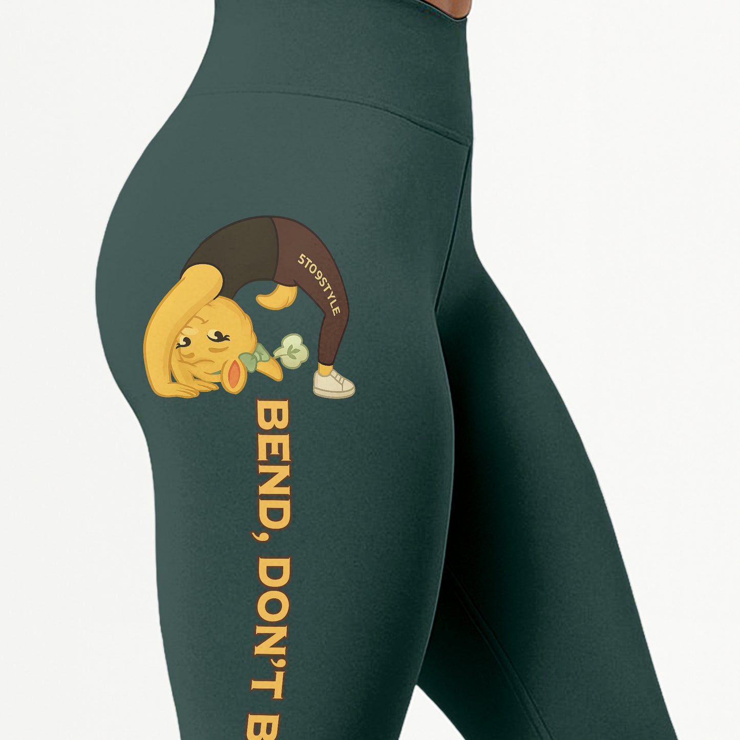 Bend, Donâ€™t Break Chill Llama Yoga Pants All-Over Print Women's High Waist Leggings | 5To9Style