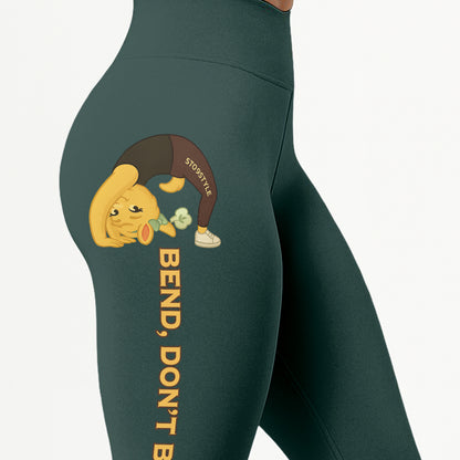 Bend, Donâ€™t Break Chill Llama Yoga Pants All-Over Print Women's High Waist Leggings | 5To9Style