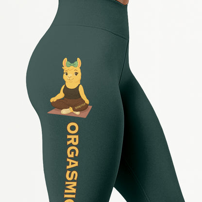 Orgasmic Om Chill Llama Yoga Pants All-Over Print Women's High Waist Leggings | 5To9Style