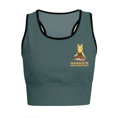 Mother F Namaste Chill Llama Yoga Women's Sports Bra