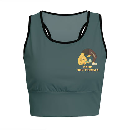 Bend, Don’t Break Chill Llama Yoga Women's Sports Bra