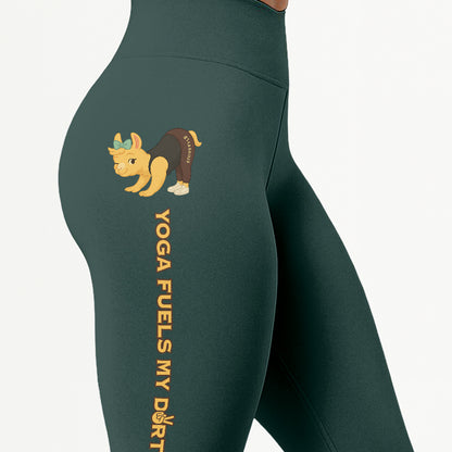Yoga Fuels My Dirty Soul Chill Llama Yoga Pants All-Over Print Women's High Waist Leggings | 5To9Style