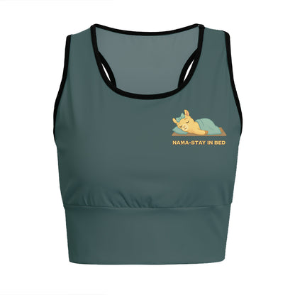 Nama-Stay In Bed Chill Llama Yoga Women's Sports Bra