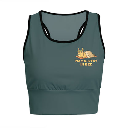 Nama-Stay In Bed Chill Llama Yoga Women's Sports Bra