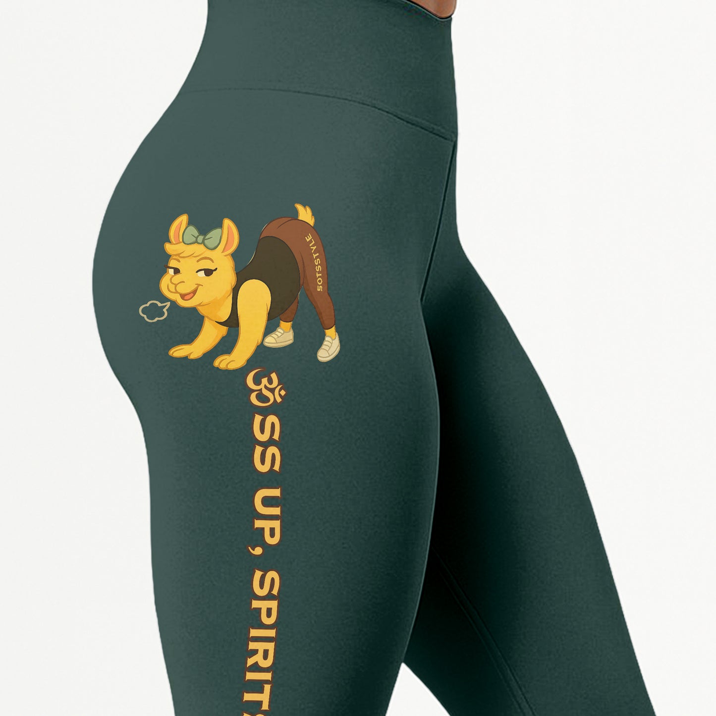 Ass Up, Spirits High Chill Llama Yoga Pants All-Over Print Women's High Waist Leggings | 5To9Style
