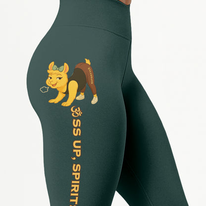 Ass Up, Spirits High Chill Llama Yoga Pants All-Over Print Women's High Waist Leggings | 5To9Style