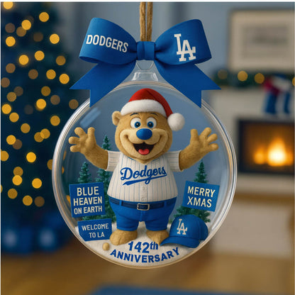 Christmas tree pendant with cute mascot and uniform of American baseball team - Ornament