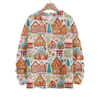 Hippie Santa Claus  Women'S Casual Crew Neck Long Sleeve Sweater, 3D Hipster All-Over Print