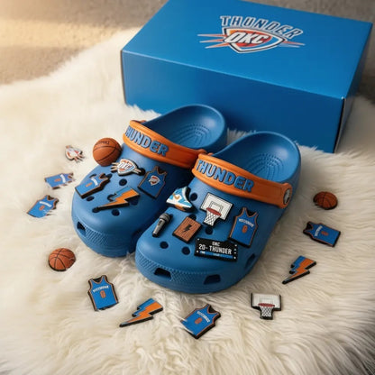 Basketball Trending OKC Basketball Champion 2025 Crocs With Charms