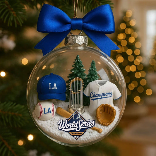 Christmas tree pendant with cute mascot and uniform of American baseball team - Ornament