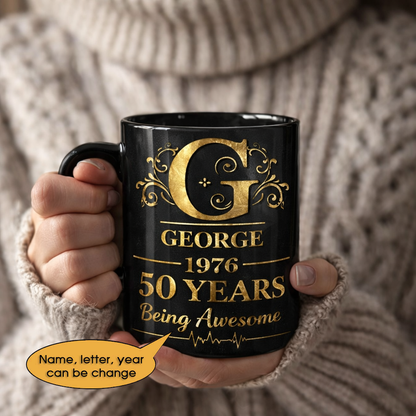 11oz Ceramic Mug Age personalized name, year, letter for birthday Hot Sale- 11oz Ceramic Mug