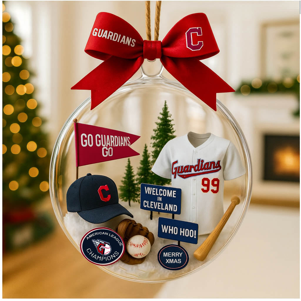 Christmas tree pendant with cute mascot and uniform of American baseball team - Ornament
