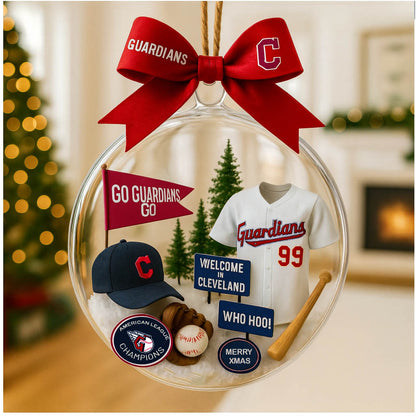 Christmas tree pendant with cute mascot and uniform of American baseball team - Ornament