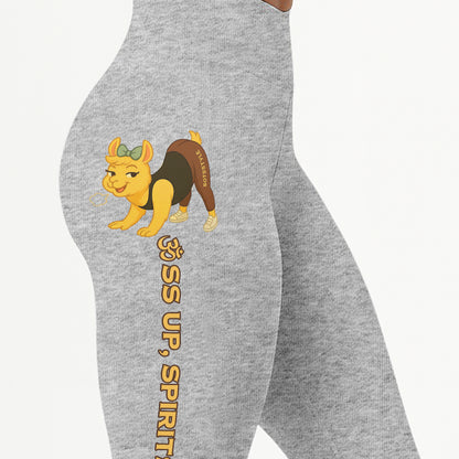 Ass Up, Spirits High Chill Llama Yoga Pants All-Over Print Women's High Waist Leggings | 5To9Style