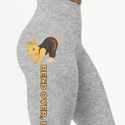 Chill Llama Blend Over, Breathe Out  Yoga Pants All-Over Print Women's High Waist Leggings | 5To9Style