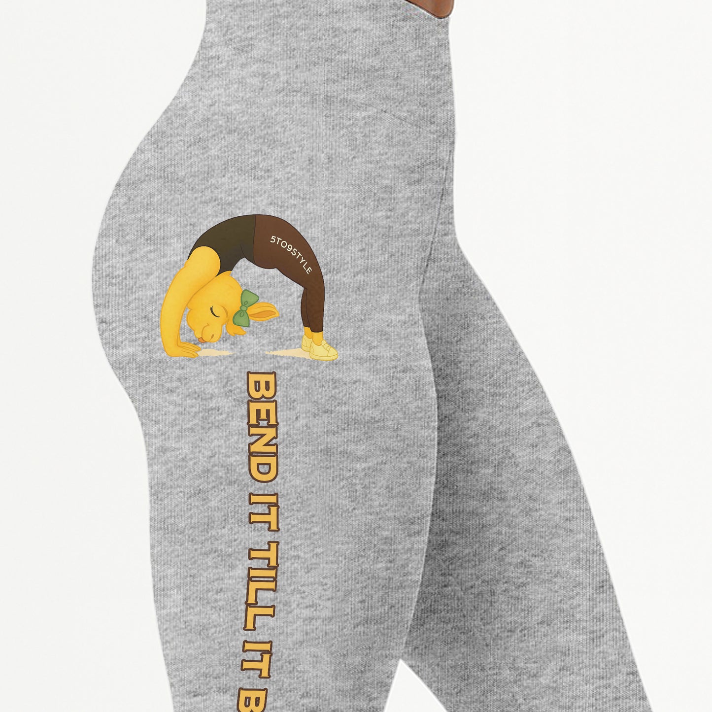 Bend It Till It Breaks Chill Llama Yoga Pants All-Over Print Women's High Waist Leggings | 5To9Style