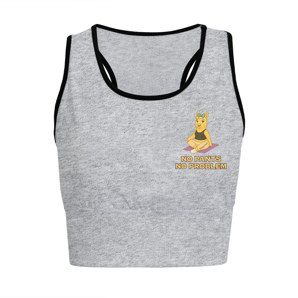 No Pants, No Problem Yoga Style Chill Llama Yoga Women's Sports Bra