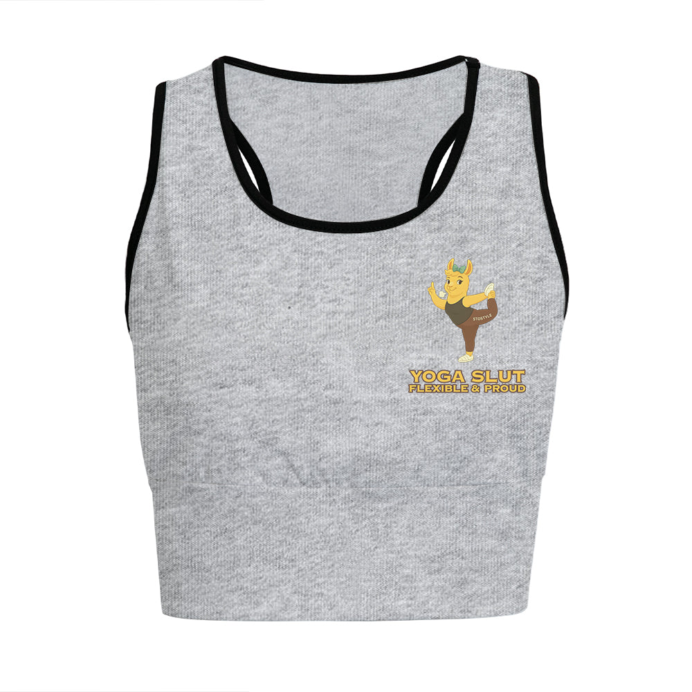 Yoga Slut – Flexible & Proud Chill Llama Yoga Women's Sports Bra