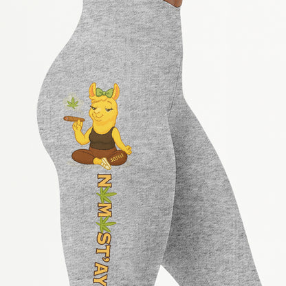 Namastâ€™ay High Chill Llama Yoga Pants All-Over Print Women's High Waist Leggings | 5To9Style