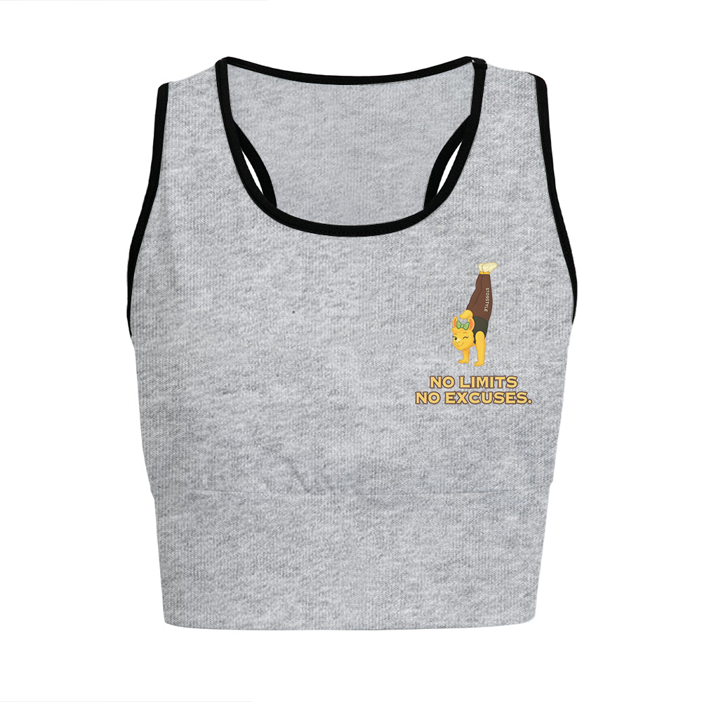 No Limits. No Excuses Chill Llama Yoga Women's Sports Bra
